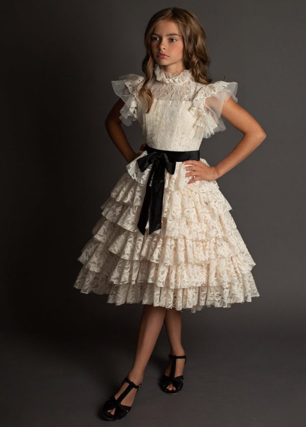 Anouk Petticoat Dress in Vintage Ivory - Image 7
