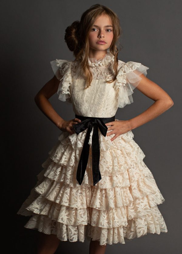Anouk Petticoat Dress in Vintage Ivory - Image 4