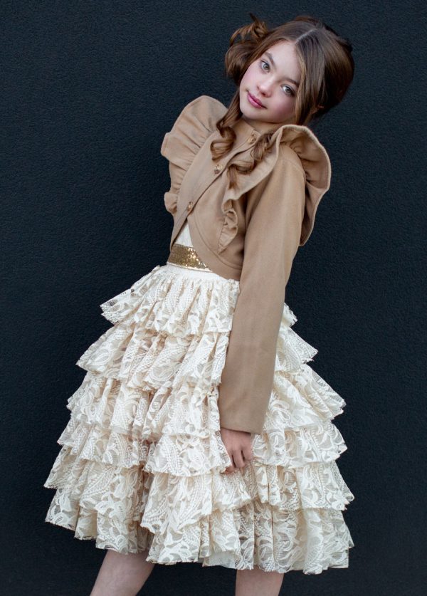 Anouk Petticoat Dress in Vintage Ivory - Image 11