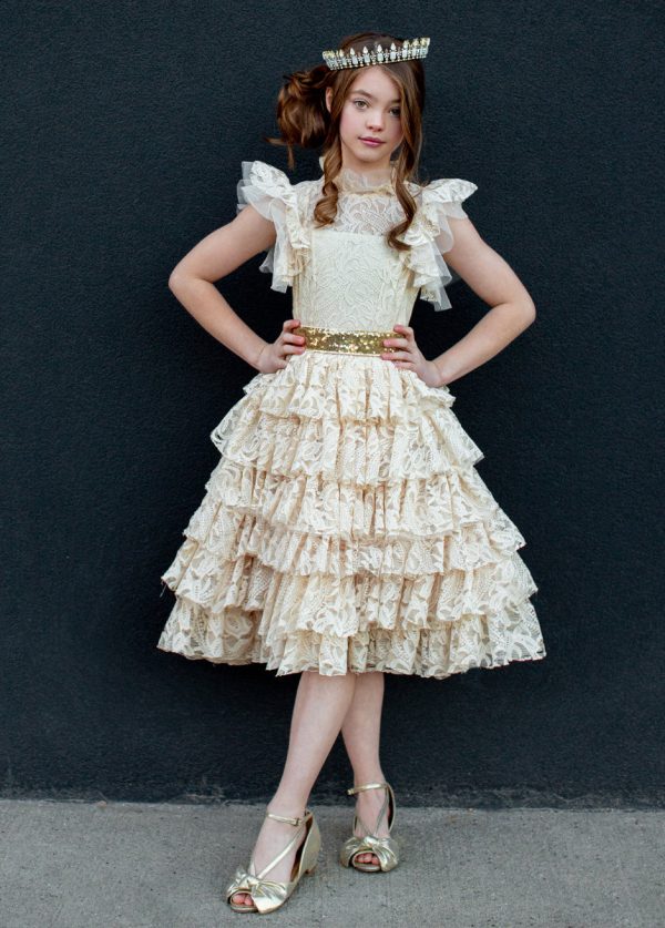 Anouk Petticoat Dress in Vintage Ivory - Image 9