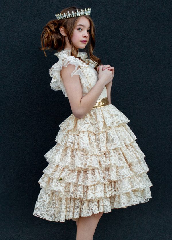Anouk Petticoat Dress in Vintage Ivory - Image 10