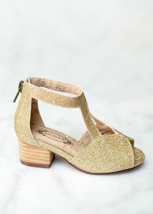 Orelia Heel in Gold Glitter - Image 3